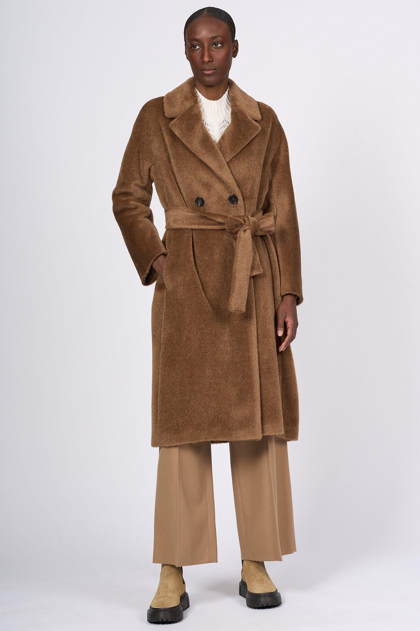 Cappotto Classico Max Mara Cappotto Cammello Con Frange Ludmilla