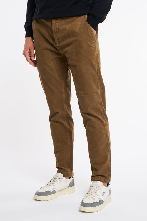 Prince Denim Pantalone Chinos Marrone Uomo - 2