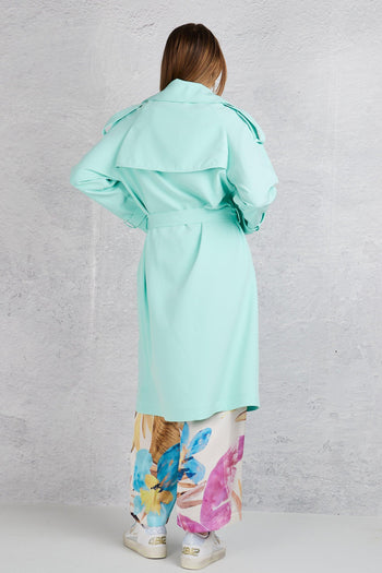 Trench Doppiopetto Verde Donna - 3