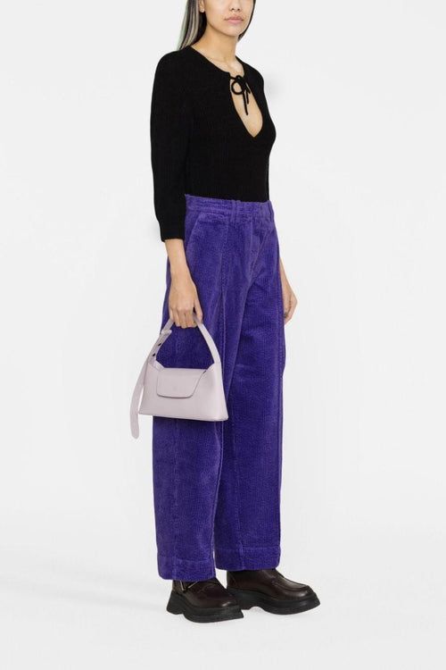 Pantalone Viola Velluto Millerighe