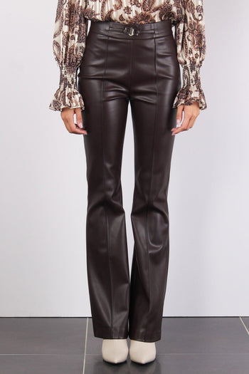 Pantalone Zampa Ecopelle Pine Brown - 2