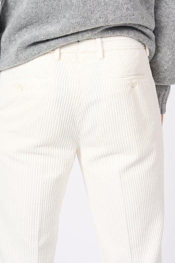 Pantalone Tapered Velluto Panna Uomo - 2