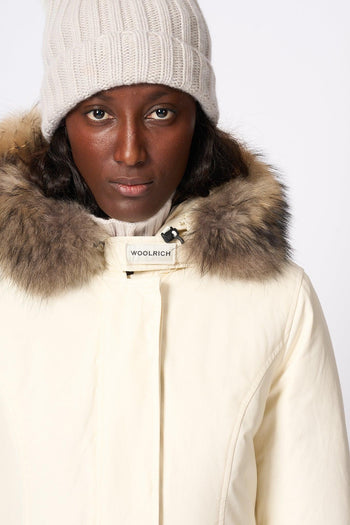 Arctic Racoon Parka Latte Donna - 2