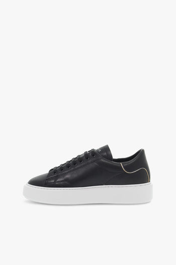 Sneakers SFERA CALF in pelle nero e argento - 3