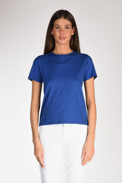 Tshirt Girocollo Bluette Donna - 2