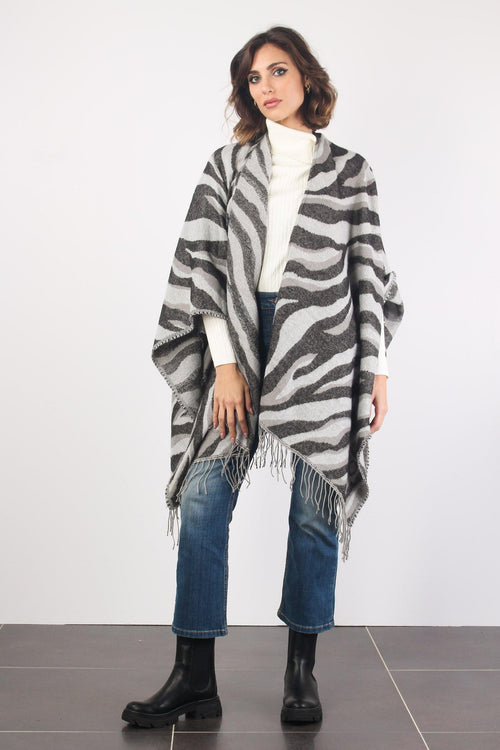 Poncho Jaquard Zebra
