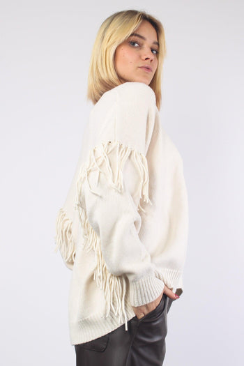 Cardigan Frange Crema - 6