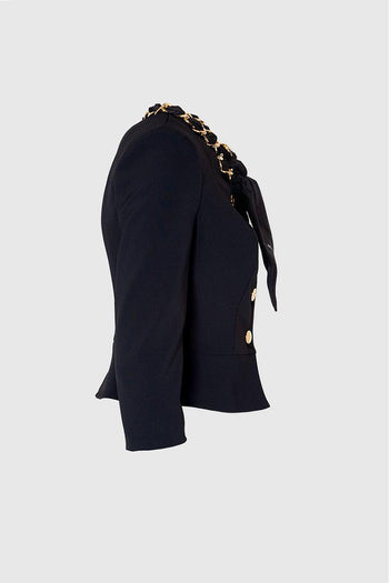Giacca con catena e foulard - 8