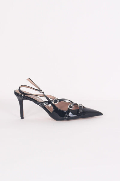 Sandalo Tacco Multifibbia Vern Nero