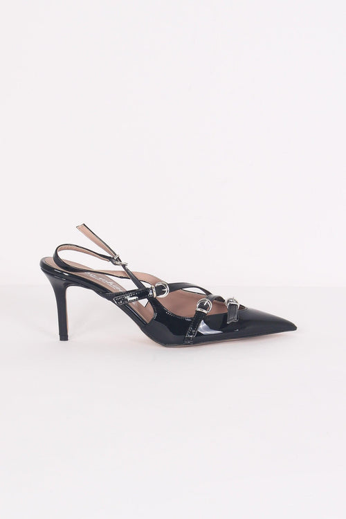 Sandalo Tacco Multifibbia Vern Nero