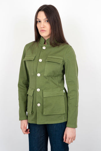 Giacca Field Cotone Verde Militare - 2
