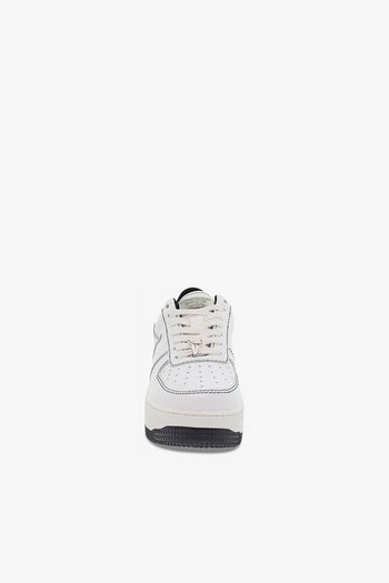 Sneakers REBOUND WHITE BLACK in pelle e pelle bianco e nero - 4