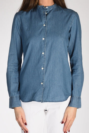 Camicia Coreana Blu Jeans Donna - 3