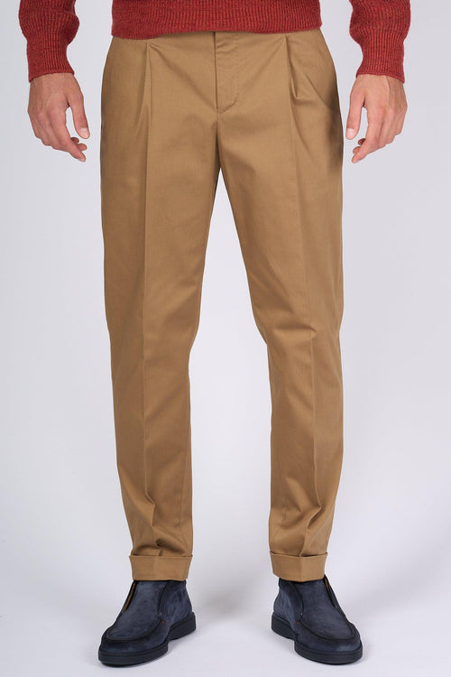 Pantalone Rebel in Satin Cammello Uomo