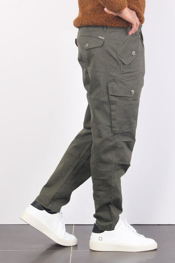 Pantalone Cotone Tasconato Military - 5