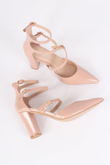 Decolette Punta 3 Fibbie Nude - 2