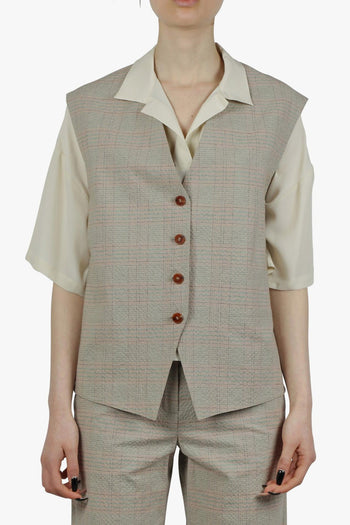 - Gilet - 410174 - Beige/Verde acqua - 3