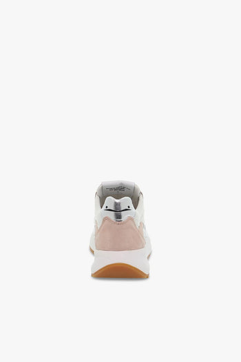Sneakers FLOWEE 02 in camoscio e nylon bianco e rosa - 2
