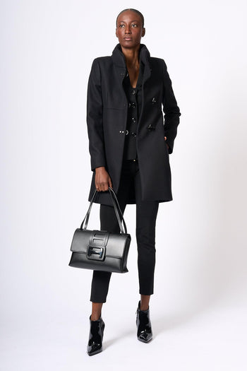 Cappotto Romantic Panno Nero Donna - 2