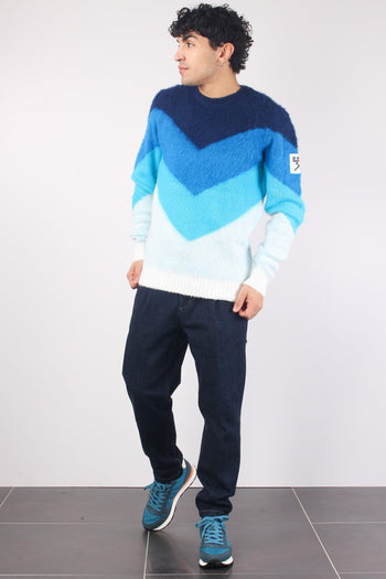Girocollo Chevron Garzato Turchese - 3