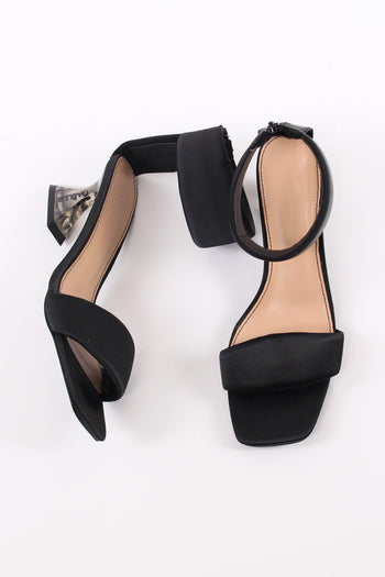 Sandalo Raso Tacco Nero - 3