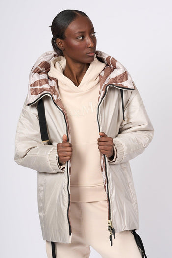 Piumino Greenlo Logo Ecru Donna - 2