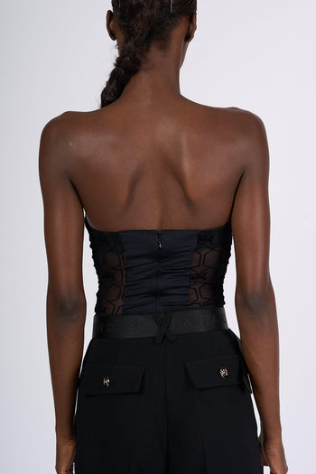 Body con Tulle Nero Donna - 4