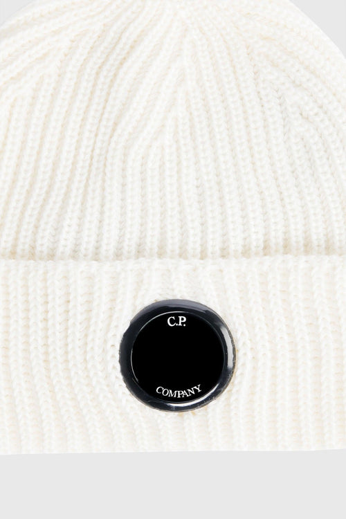 Beanie Lens Extrafine in Lana Merino Bianco - 2