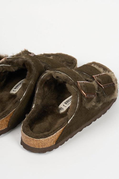 Ciabatta Arizona Shearling Marrone Donna - 2