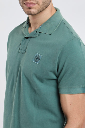 Polo Slim Fit Verde in 100% CO - 3