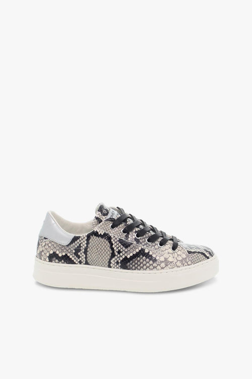 Sneakers LOW TOP CLASSIC in stampato e laminato roccia e argento