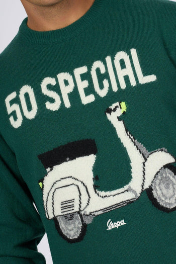 Saint Barth Maglia Vespa 50 Special Verde Uomo - 2