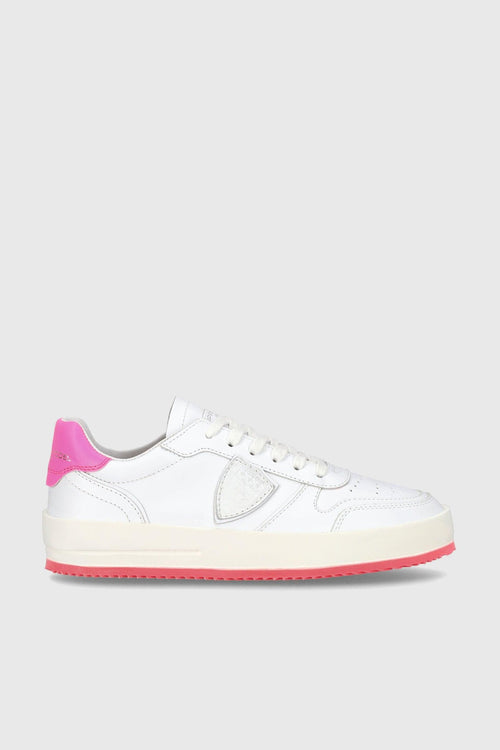 Sneaker Nice Veau Pelle Bianco/Fuxia