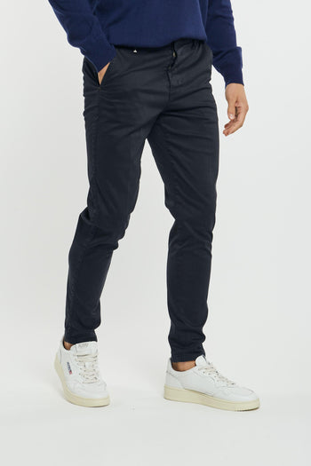 Pantalone chinos slim raso blu 233151-3 - 3