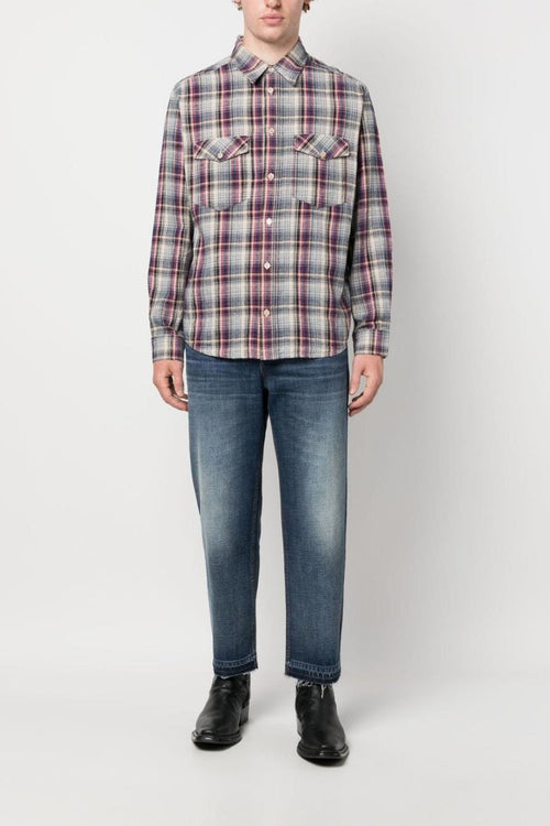 Marant Camicia Blu Uomo a quadri - 1