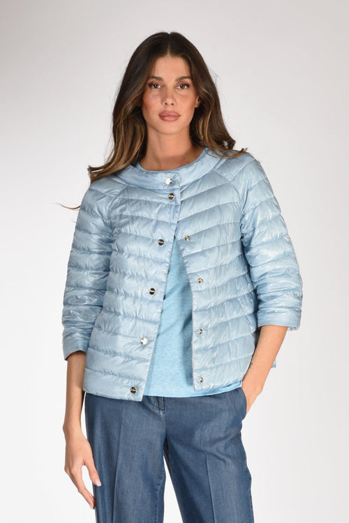 Cappa Reversibile Azzurro/grigio Donna