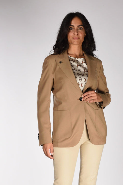 Blazer Monopetto Beige Donna