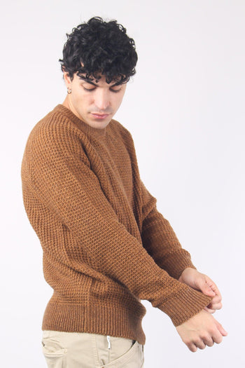 Girocollo Tweed Wool Caffe - 4