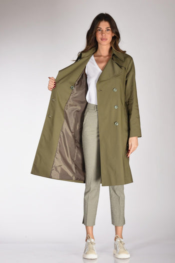 Trench Cintura Verde Donna - 6