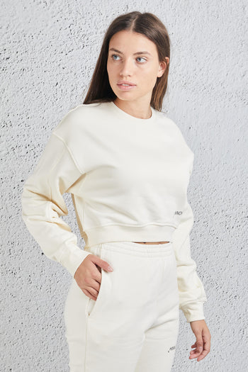 Felpa Cropped Giallo Donna - 3