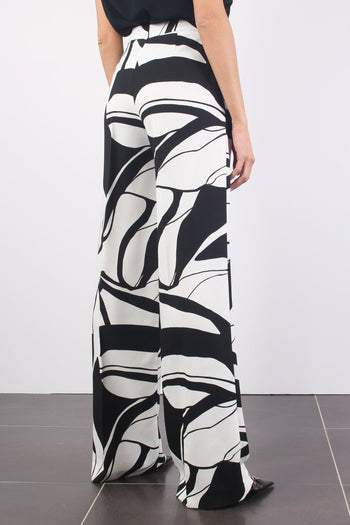 Pantalone Fantasia Astratta Bianco/nero - 7