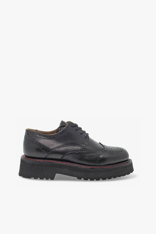 Scarpa bassa DERBY INGLESE NEW CRUST in pelle nero