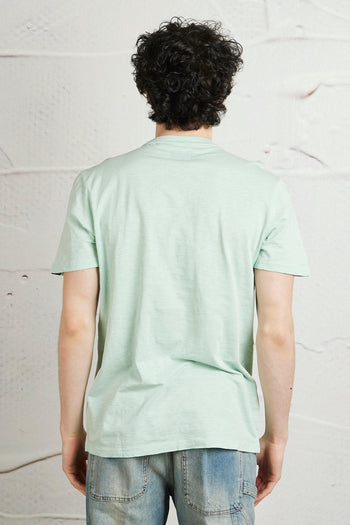 T-shirt Girocollo Cotone Colore Verde Menta - 8