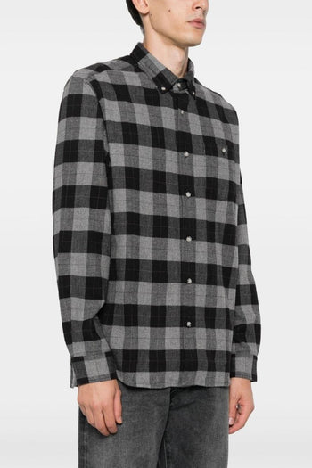 Camicia Quadri Cotone Grigio - 3