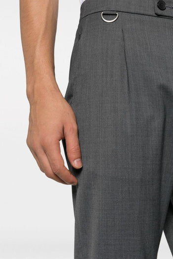 Pantalone Grigio Uomo affusolati crop mélange - 3