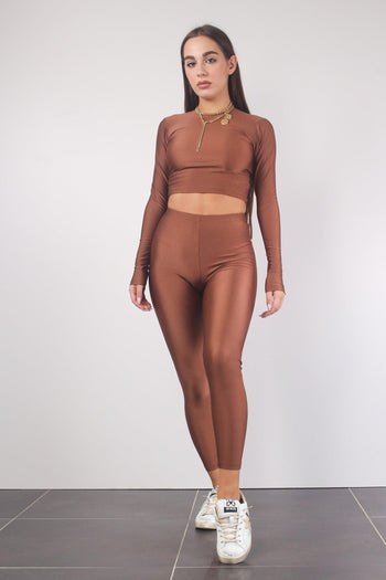 Crop Top Paricollo Ml Brown - 4