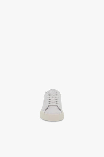 Sneakers SONICA CALF WHITE-BLACK in pelle e camoscio bianco e nero - 4