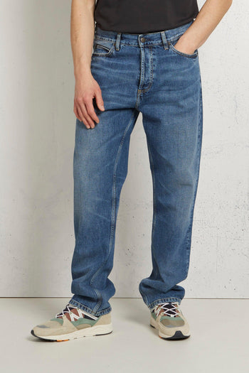 Marlow Pant Cotton Edgewood Blu Uomo - 2