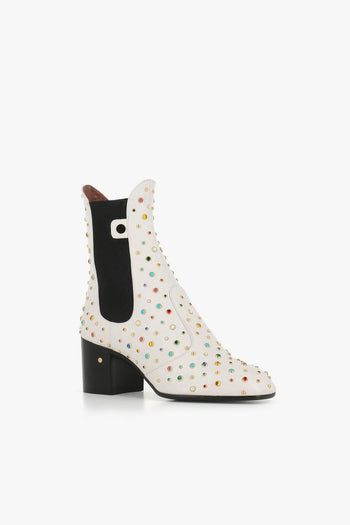 Stivaletto Angie Multicolor Studs Bianco Donna - 3