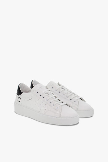 Sneakers LEVANTE CALF WHITE-BLACK in pelle bianco e nero - 5